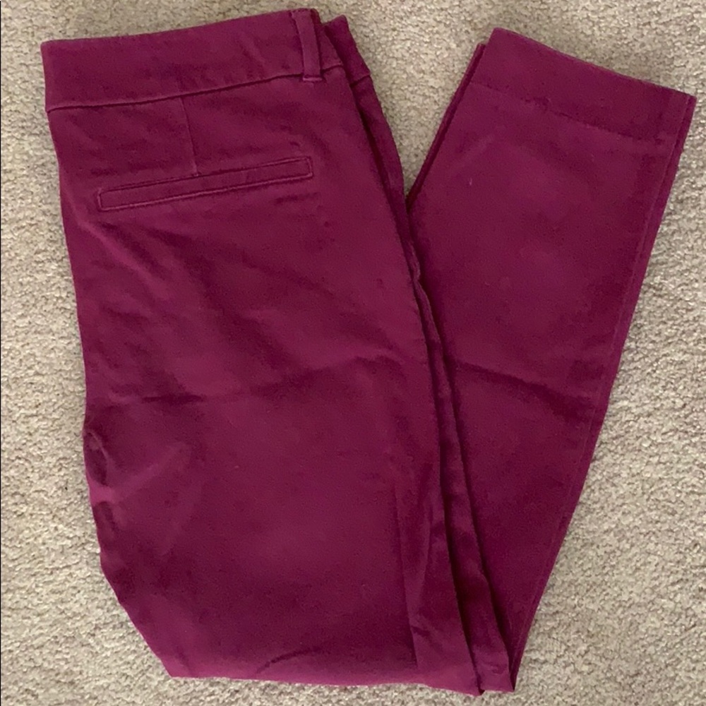 Old Navy petite magenta pixie pants 4P